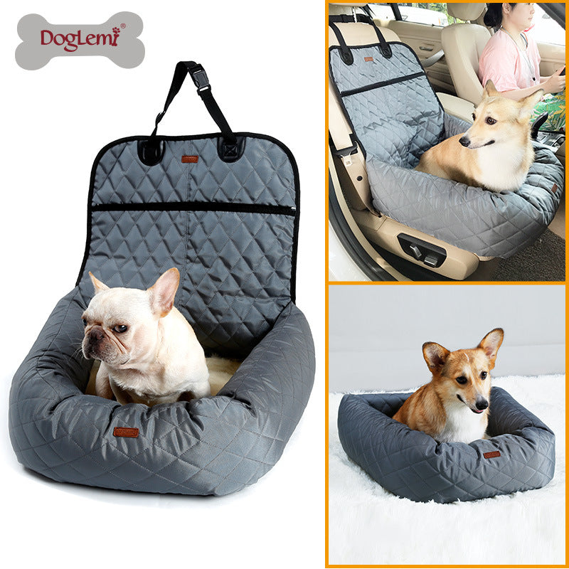 The Copilot Bed: Cushioned Dog Car Seat Bed