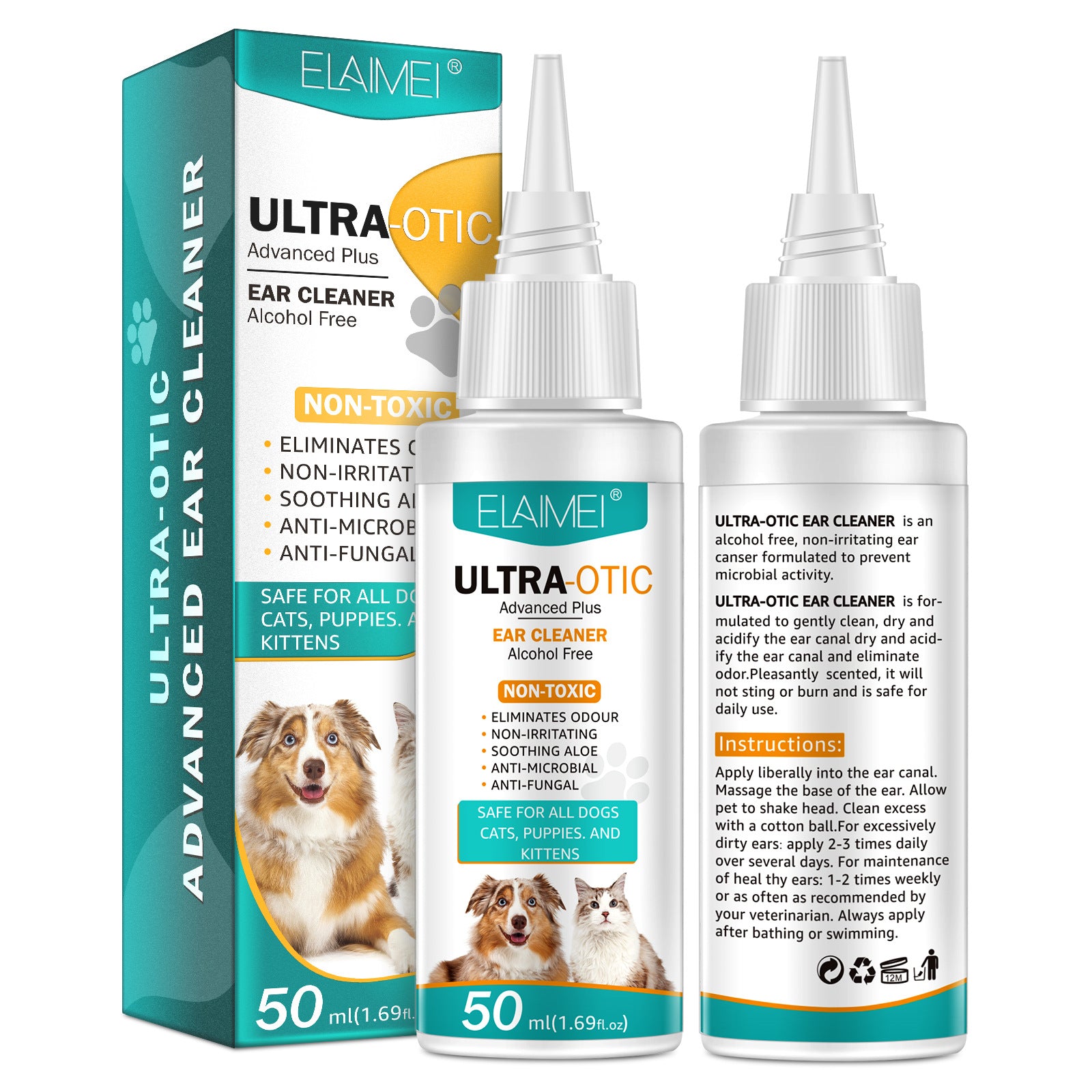 Gentle Ear Rinse: Dog & Cat Ear Cleaning Solution (50ml)