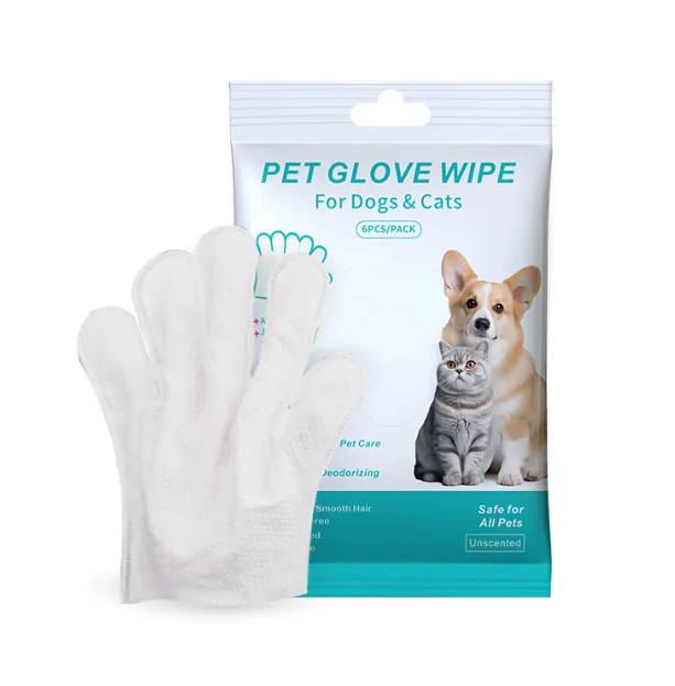 Clean Paws Kit: Pet Grooming Wipes & Gloves