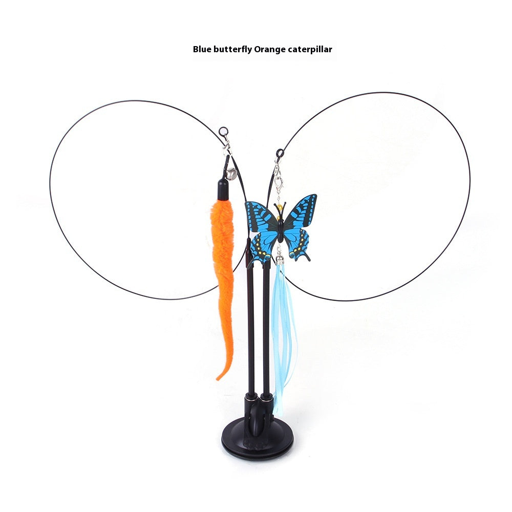 The Flutter Wand: Suction-Base Cat Teaser Toy