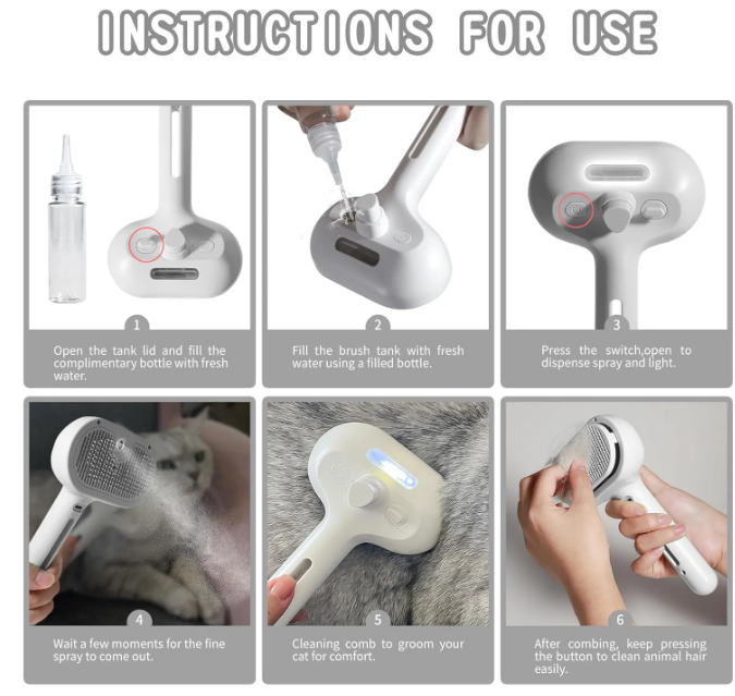 The Mist Brush: 2-in-1 Spray Grooming Brush for Dogs
