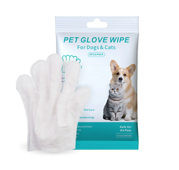 Clean Paws Kit: Pet Grooming Wipes & Gloves