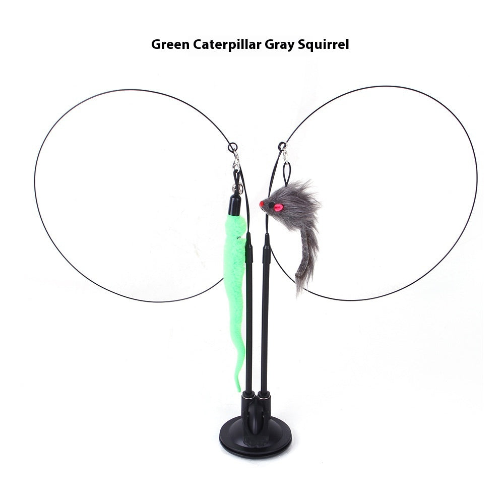 The Flutter Wand: Suction-Base Cat Teaser Toy