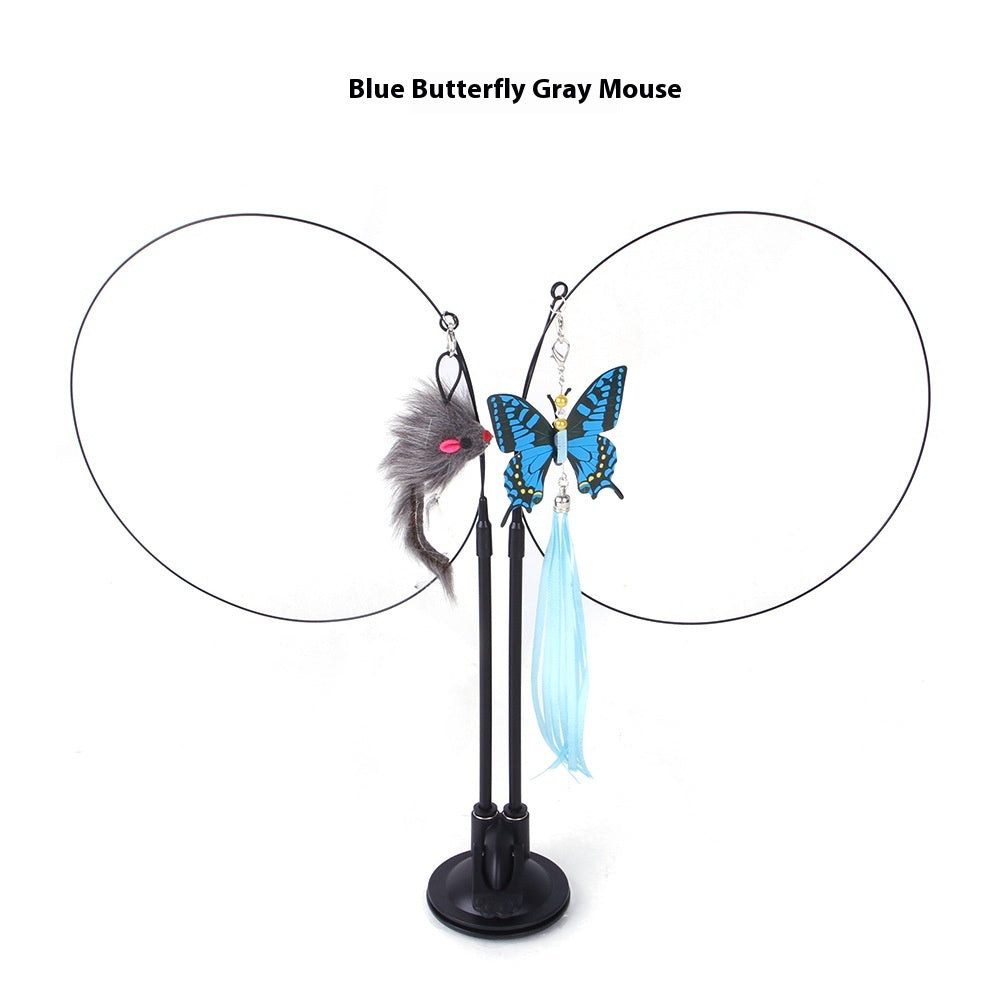 The Flutter Wand: Suction-Base Cat Teaser Toy