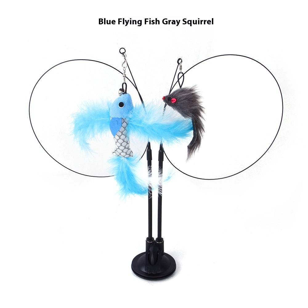 The Flutter Wand: Suction-Base Cat Teaser Toy