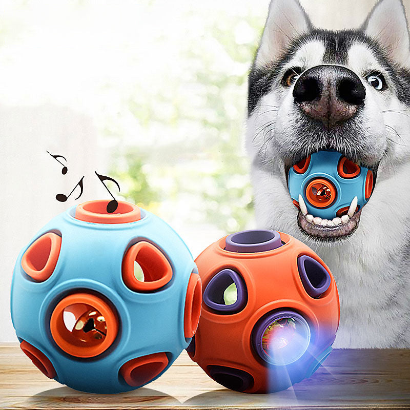 The Nightlight Ball: Glow-in-the-Dark Squeaky Chew Ball