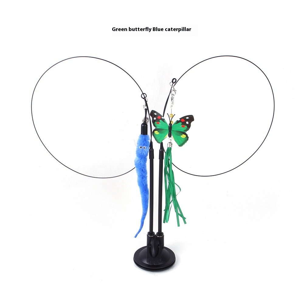 The Flutter Wand: Suction-Base Cat Teaser Toy