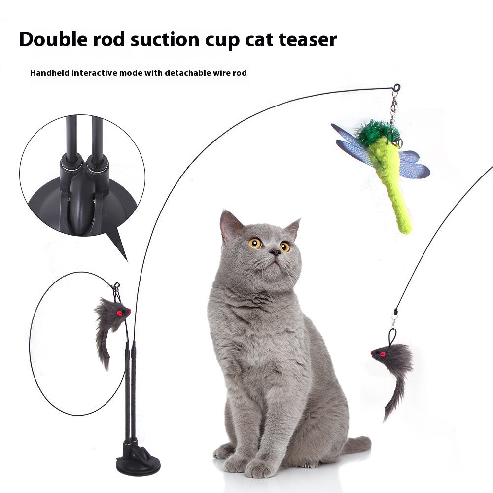 The Flutter Wand: Suction-Base Cat Teaser Toy