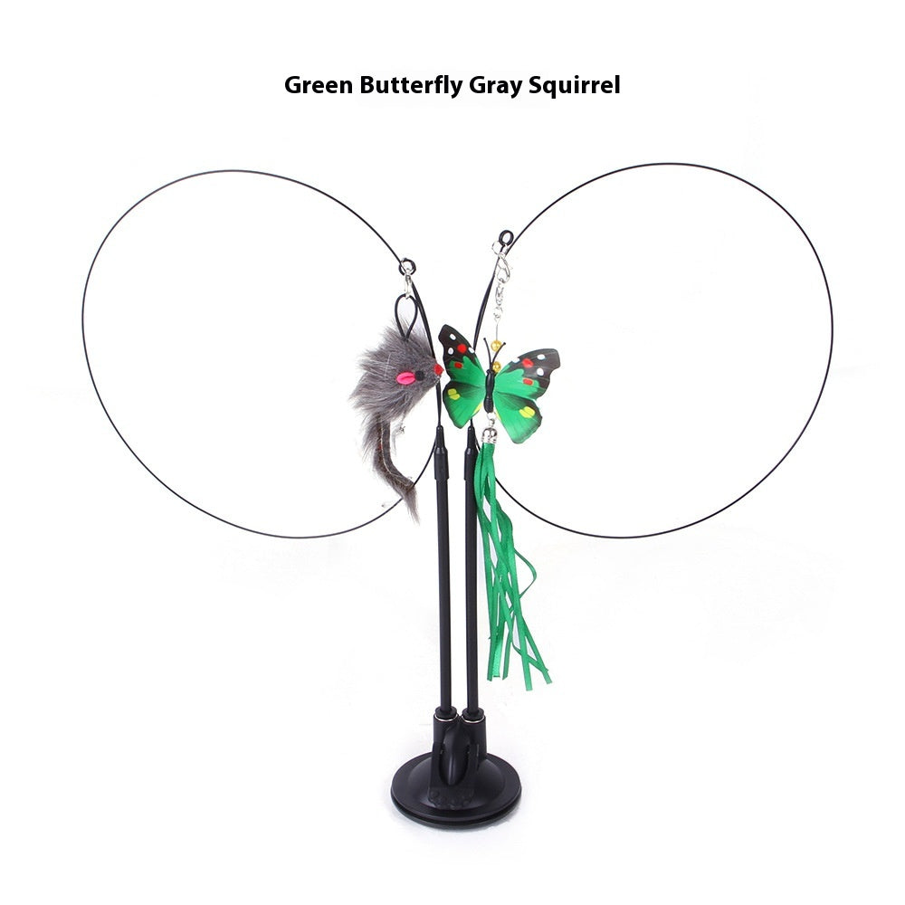 The Flutter Wand: Suction-Base Cat Teaser Toy