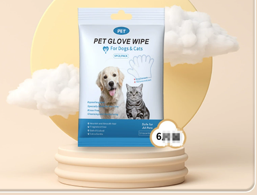 Clean Paws Kit: Pet Grooming Wipes & Gloves