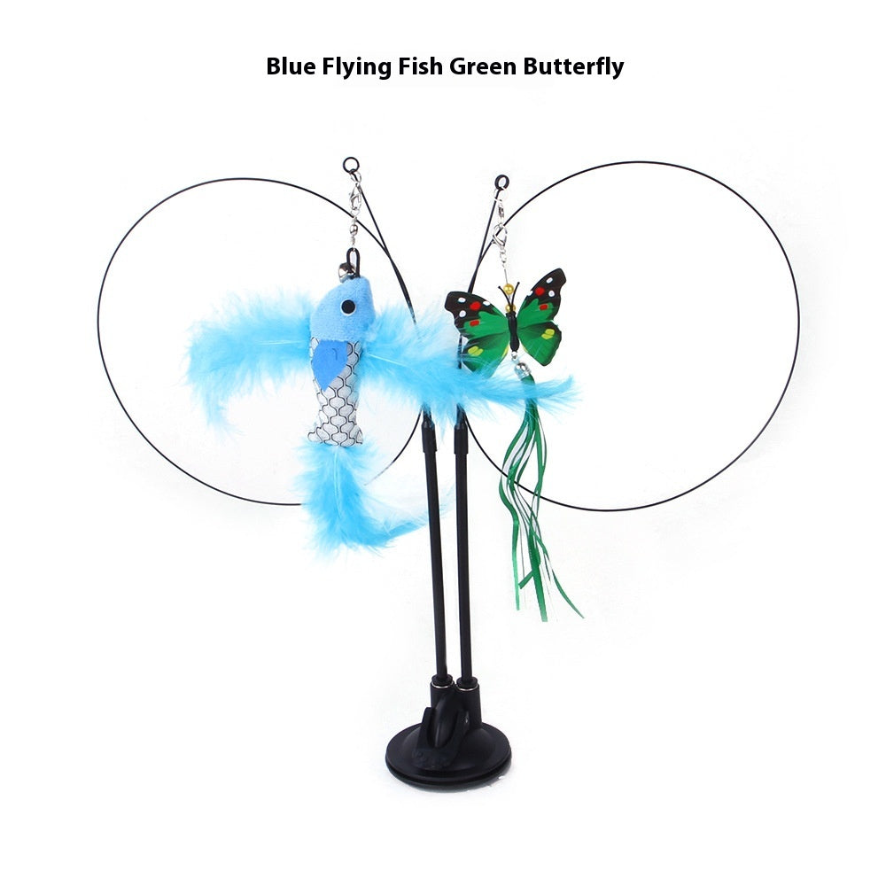 The Flutter Wand: Suction-Base Cat Teaser Toy