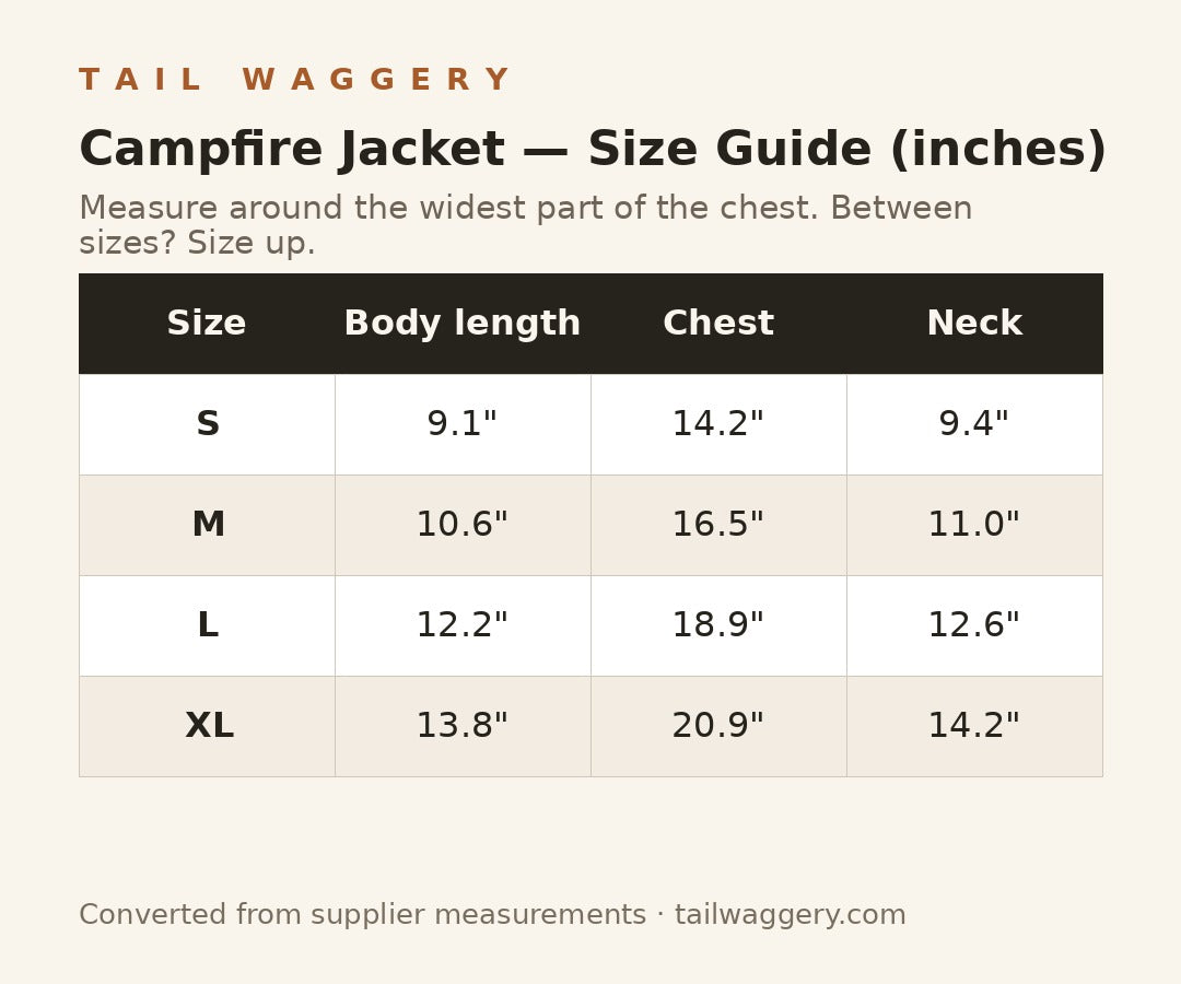 The Campfire Jacket: Hooded Winter Dog Coat