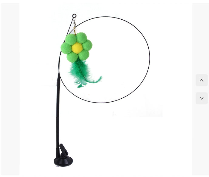 The Flutter Wand: Suction-Base Cat Teaser Toy