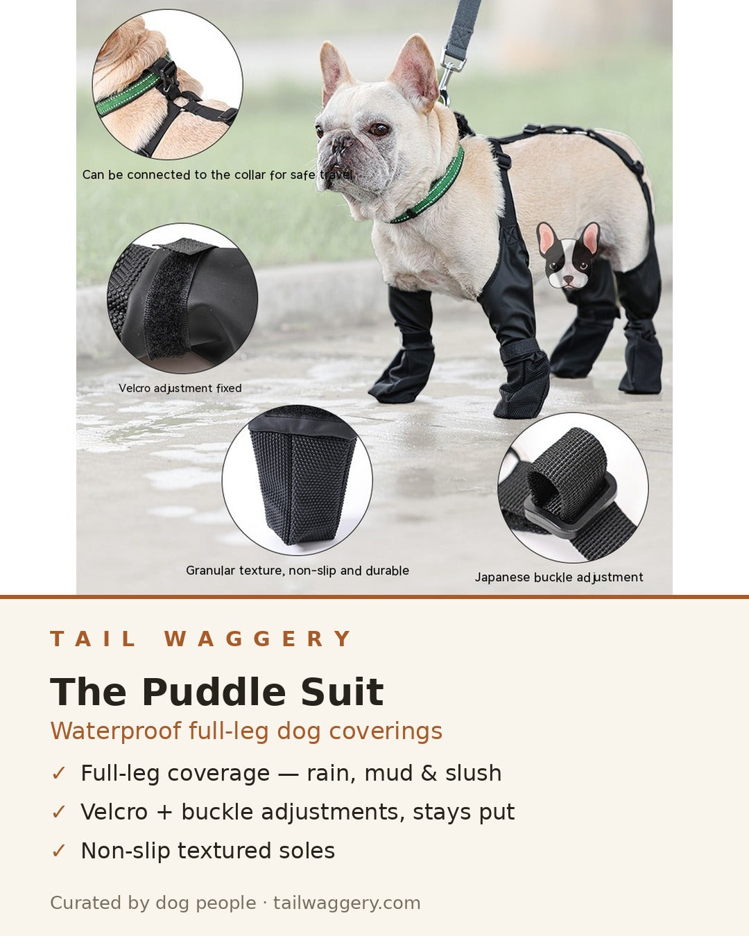 The Puddle Suit: Waterproof Full-Leg Dog Coverings