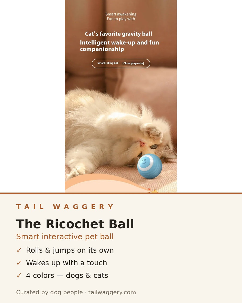 The Ricochet Ball: Smart Interactive Pet Ball