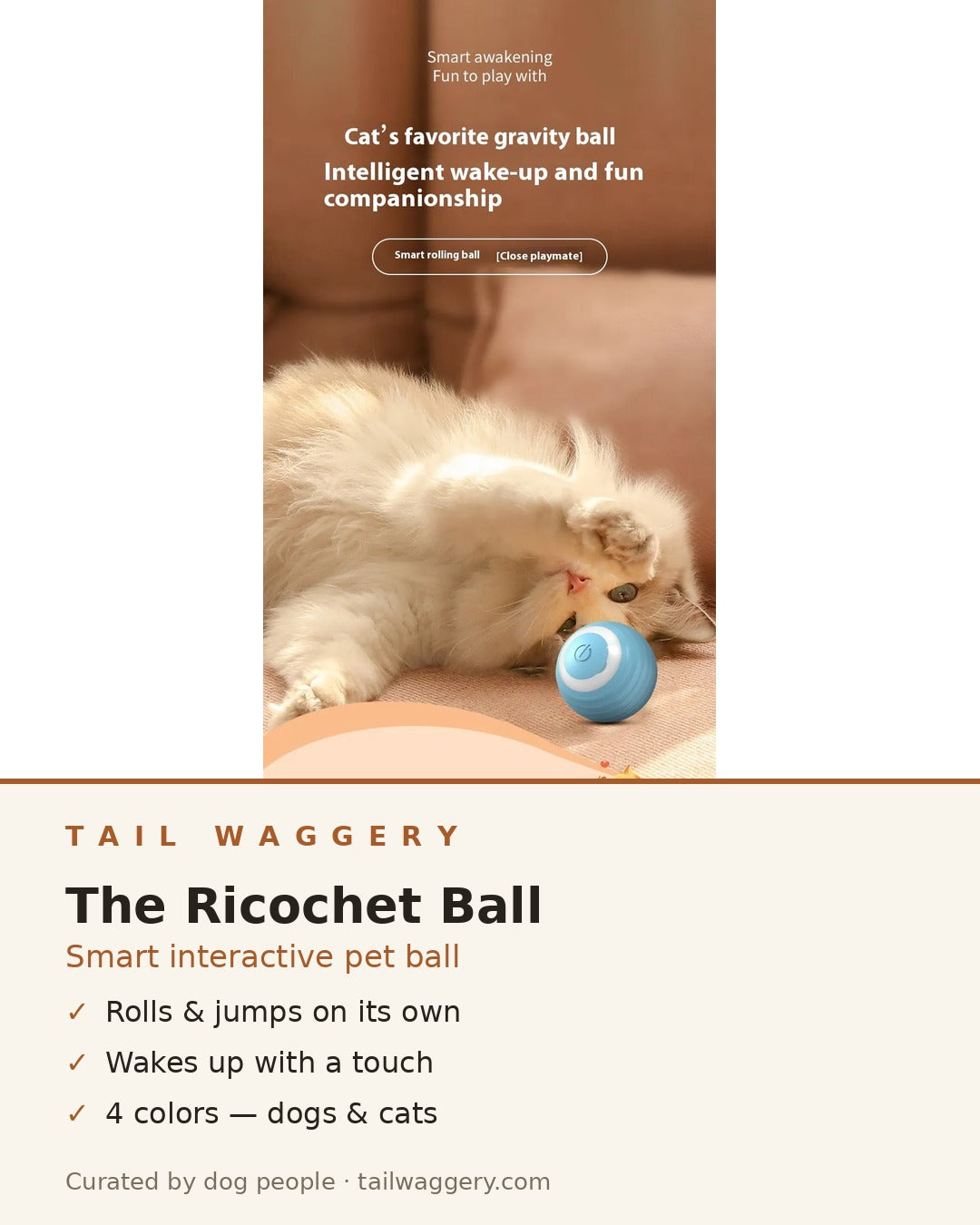 The Ricochet Ball: Smart Interactive Pet Ball